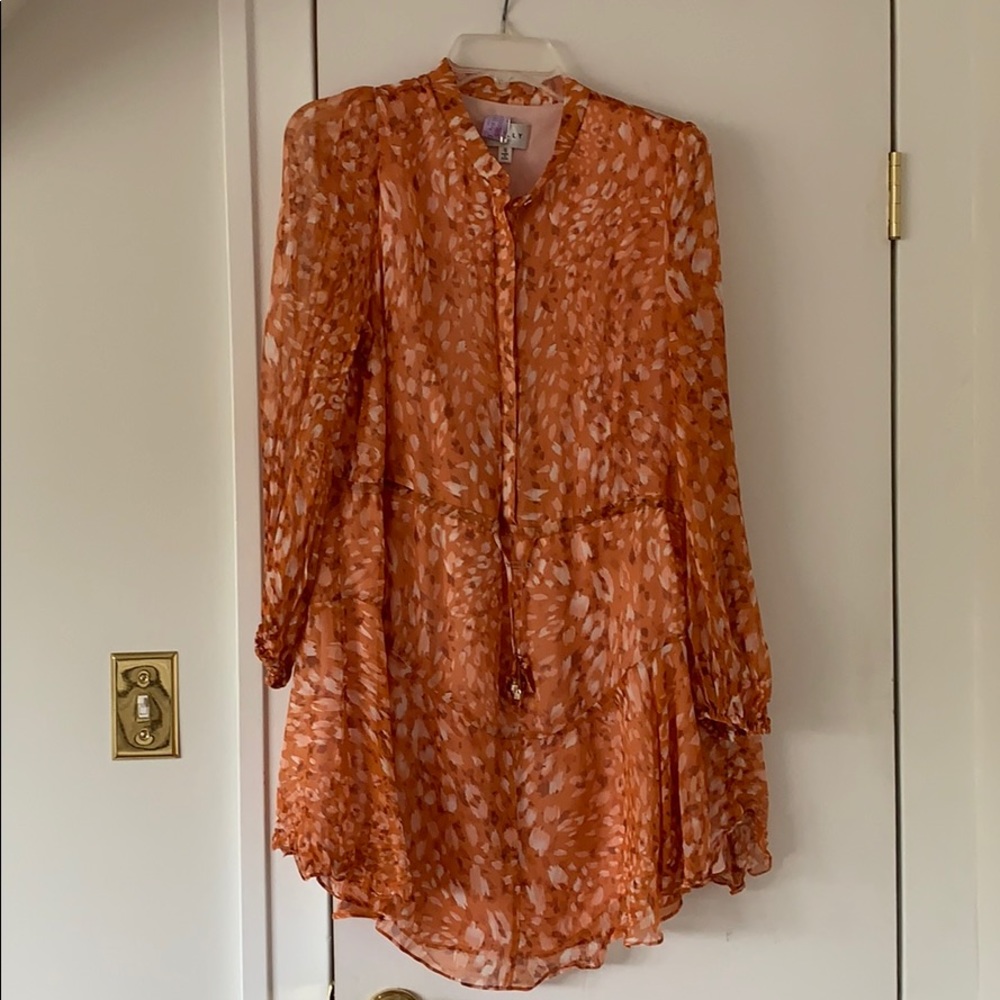 Milly chiffon animal print dress